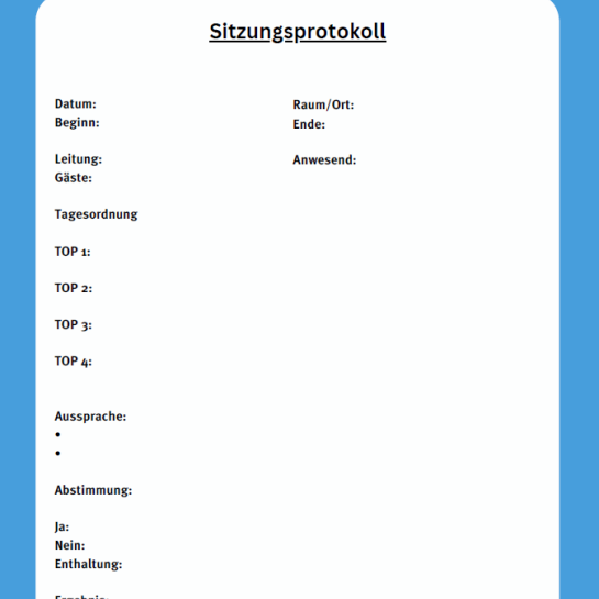 Sitzungsprotokoll